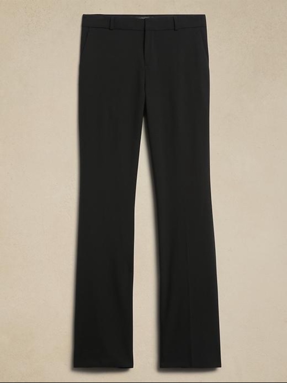 Banana Republic Logan Bootcut-Straight Wool-Blend Pants in Black